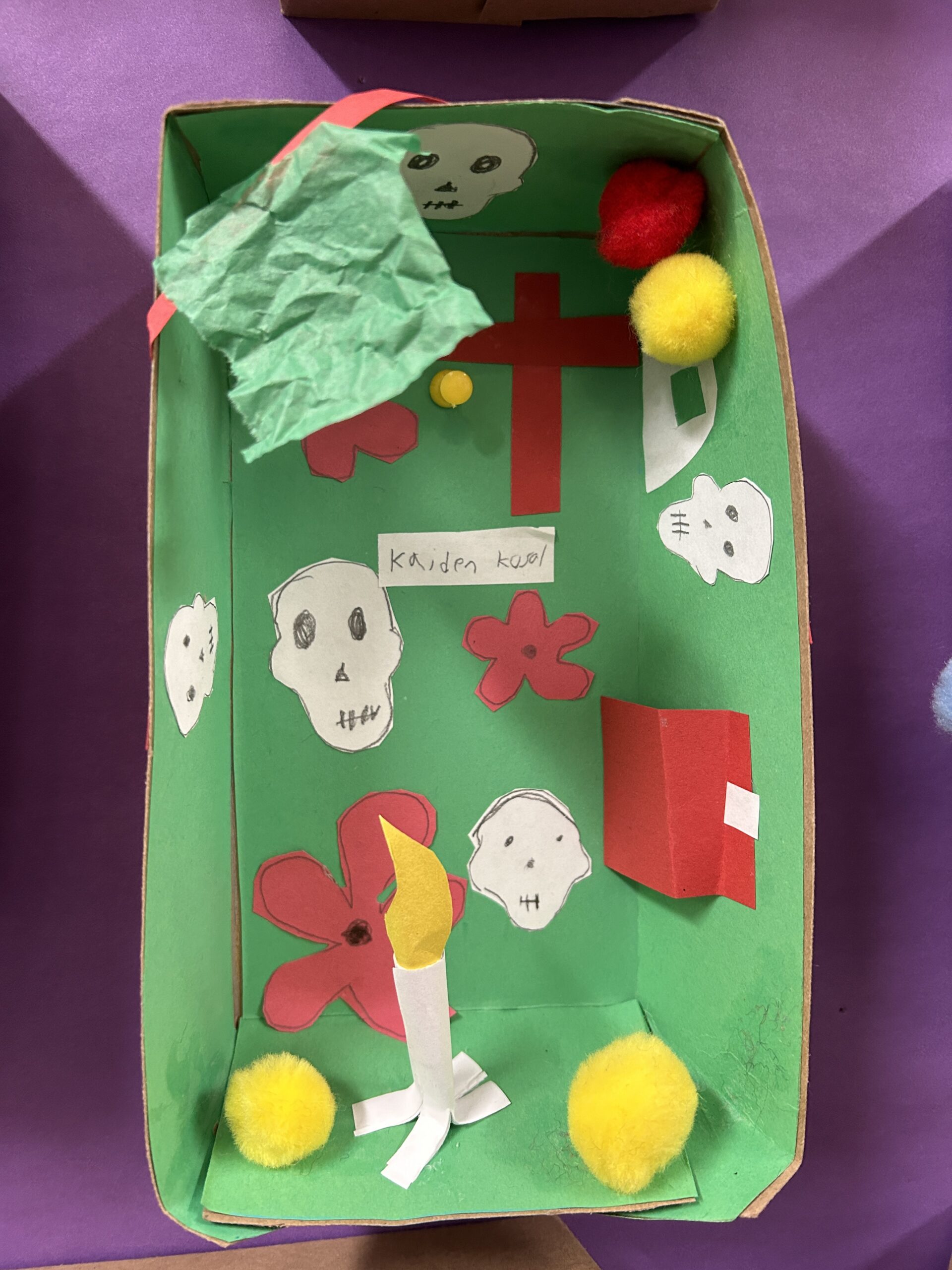 Day of the Dead Hispanic Heritage student art work