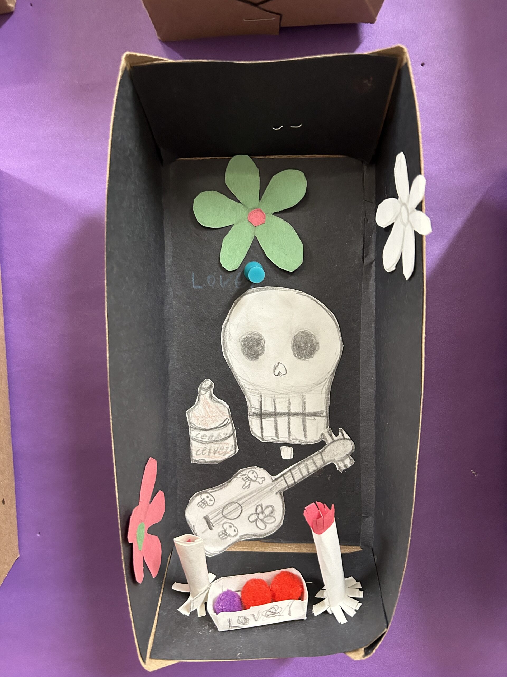 Day of the Dead Hispanic Heritage student art work