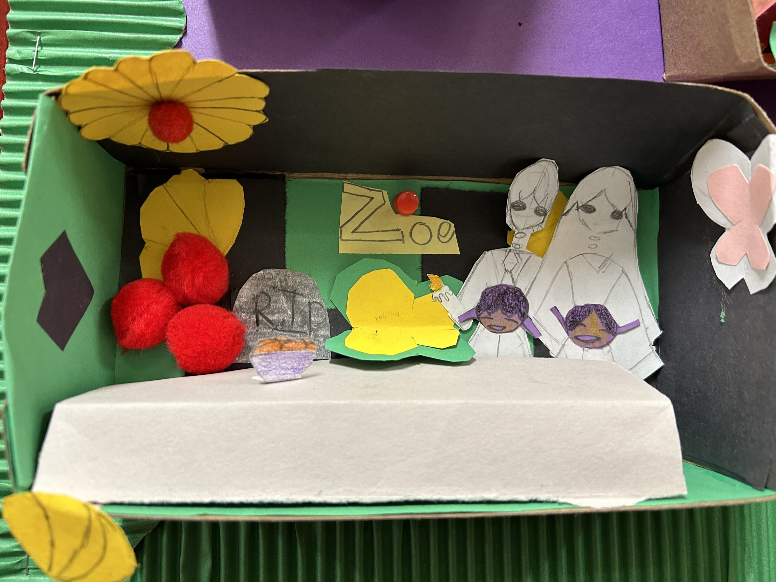 Day of the Dead Hispanic Heritage student art work