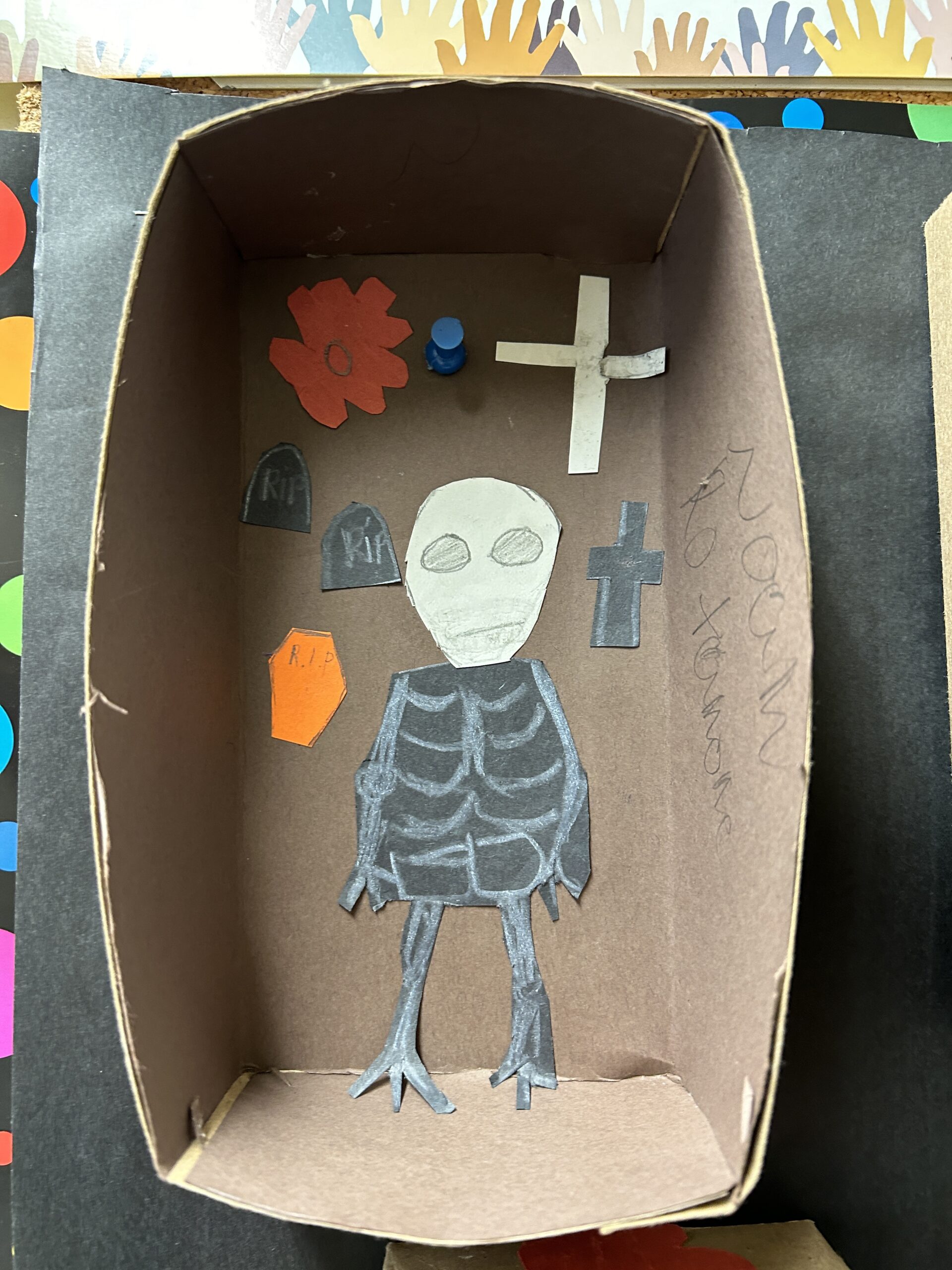 Day of the Dead Hispanic Heritage student art work