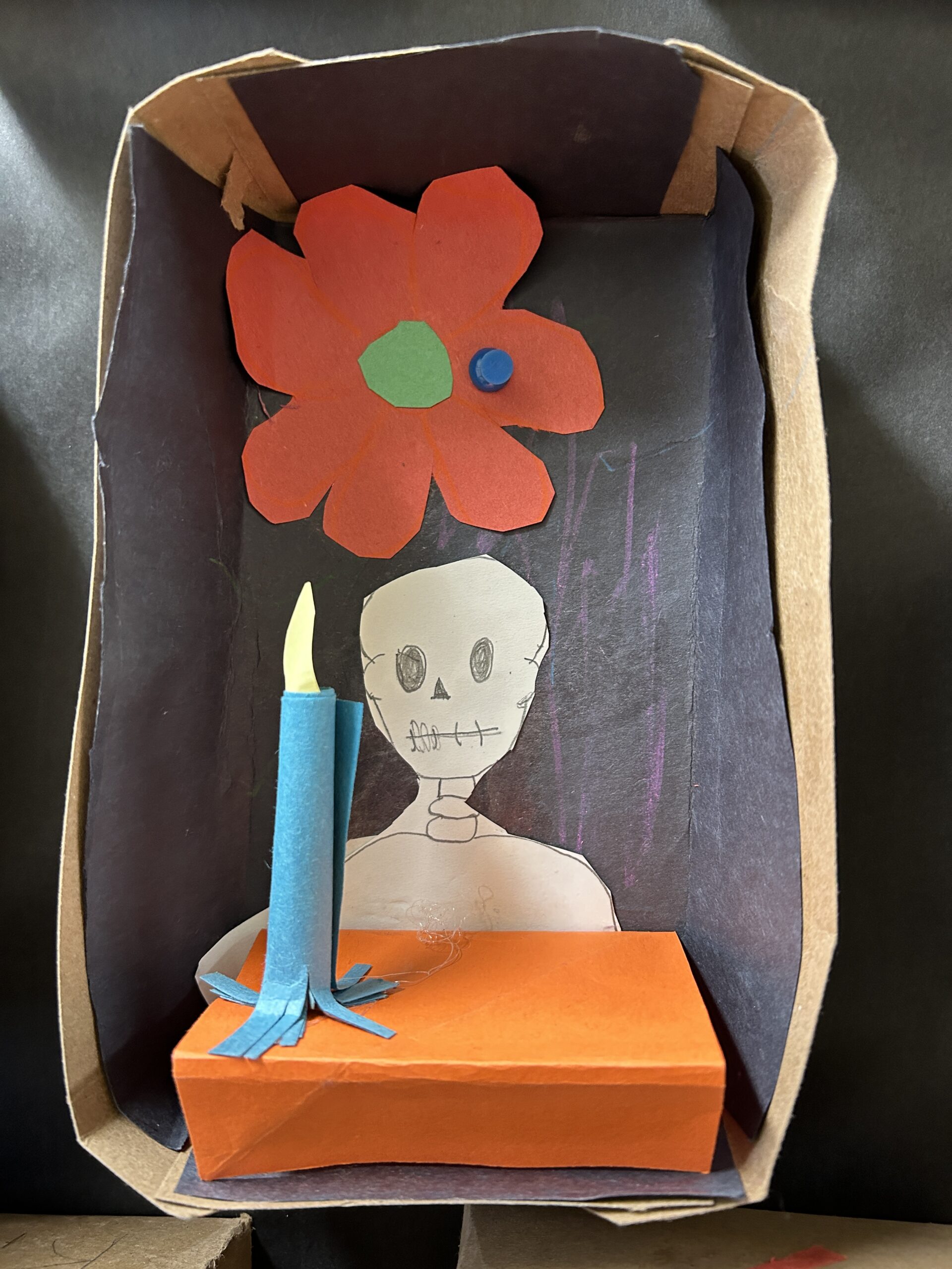 Day of the Dead Hispanic Heritage student art work