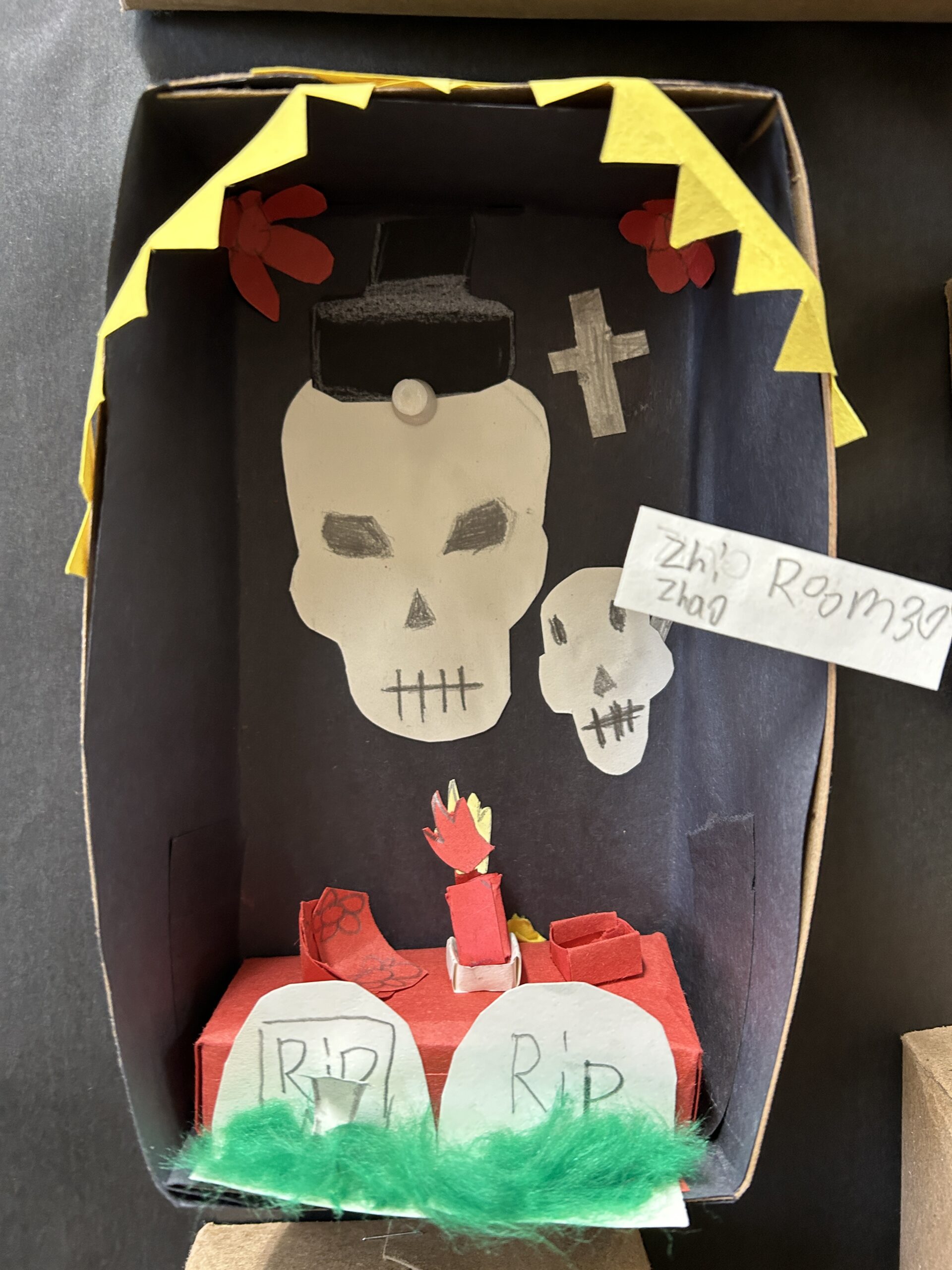 Day of the Dead Hispanic Heritage student art work