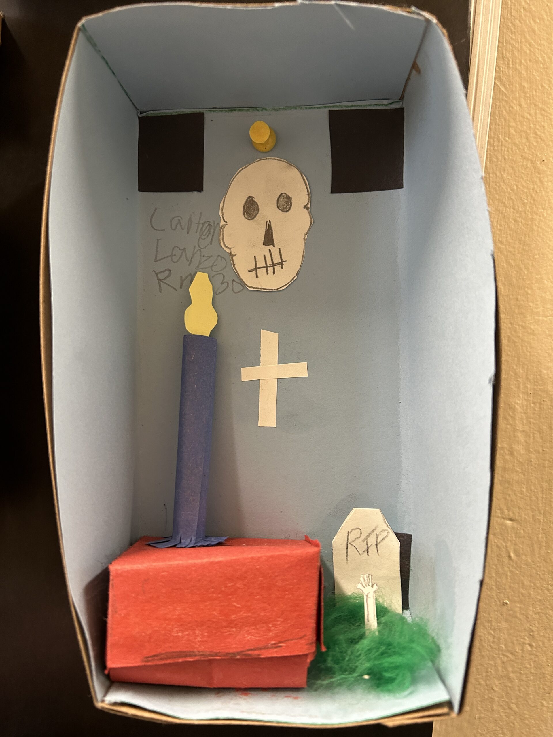 Day of the Dead Hispanic Heritage student art work