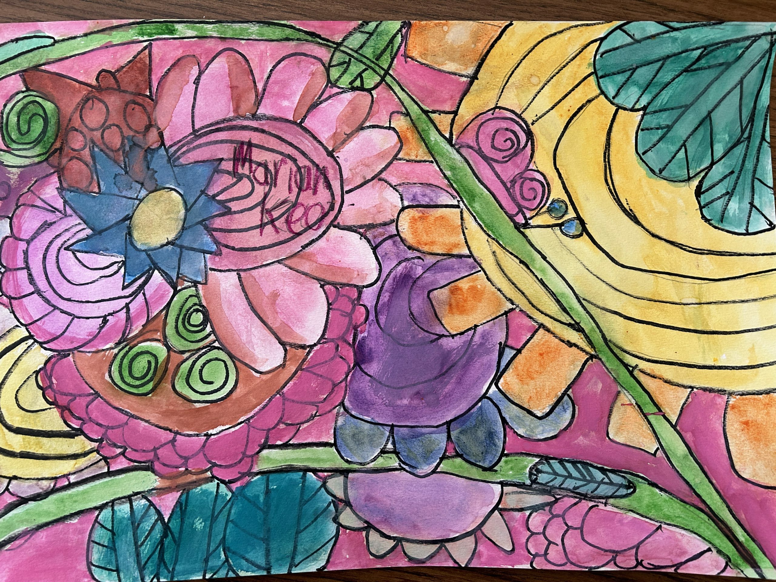 Hispanic Heritage flower art work