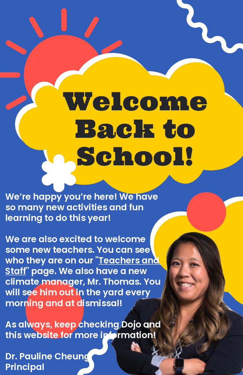 Principal "Back to School" message
