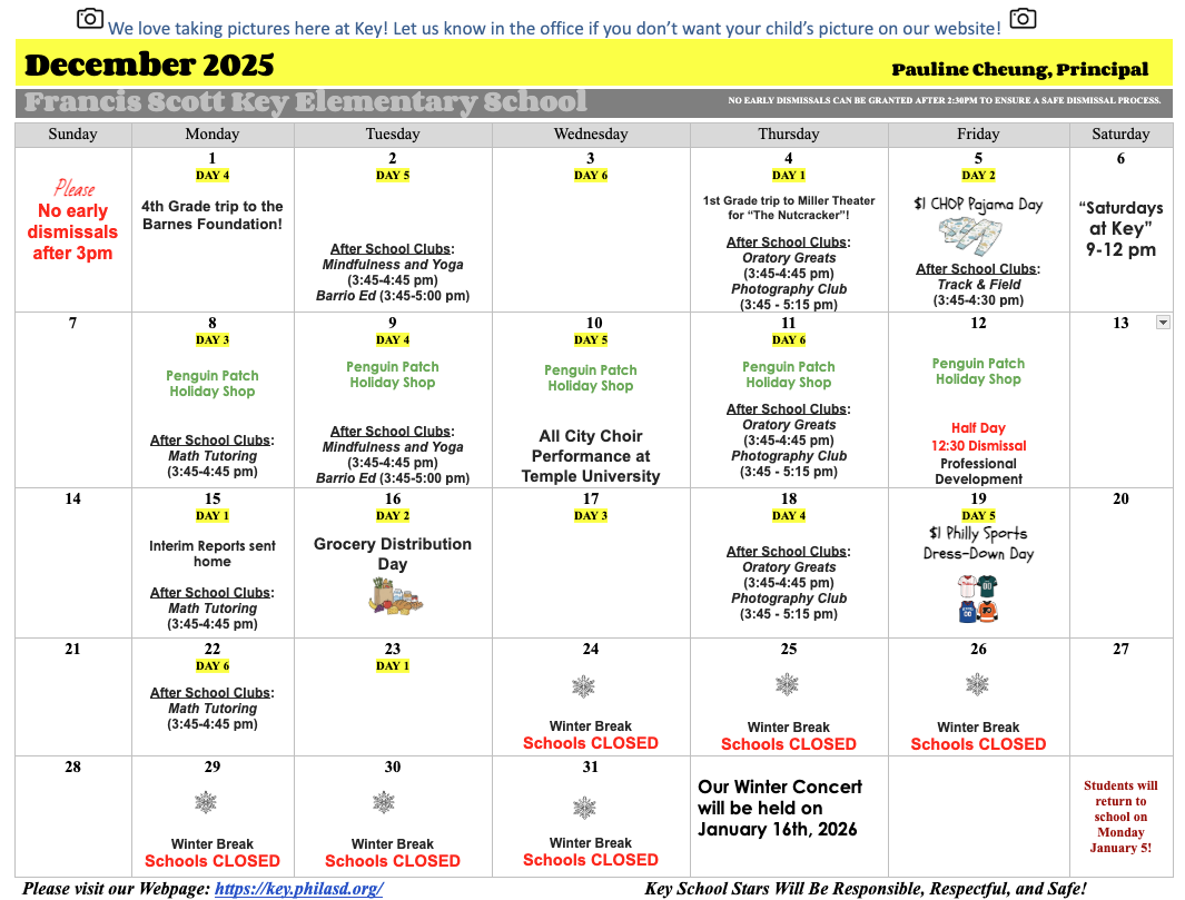 December 2025 calendar