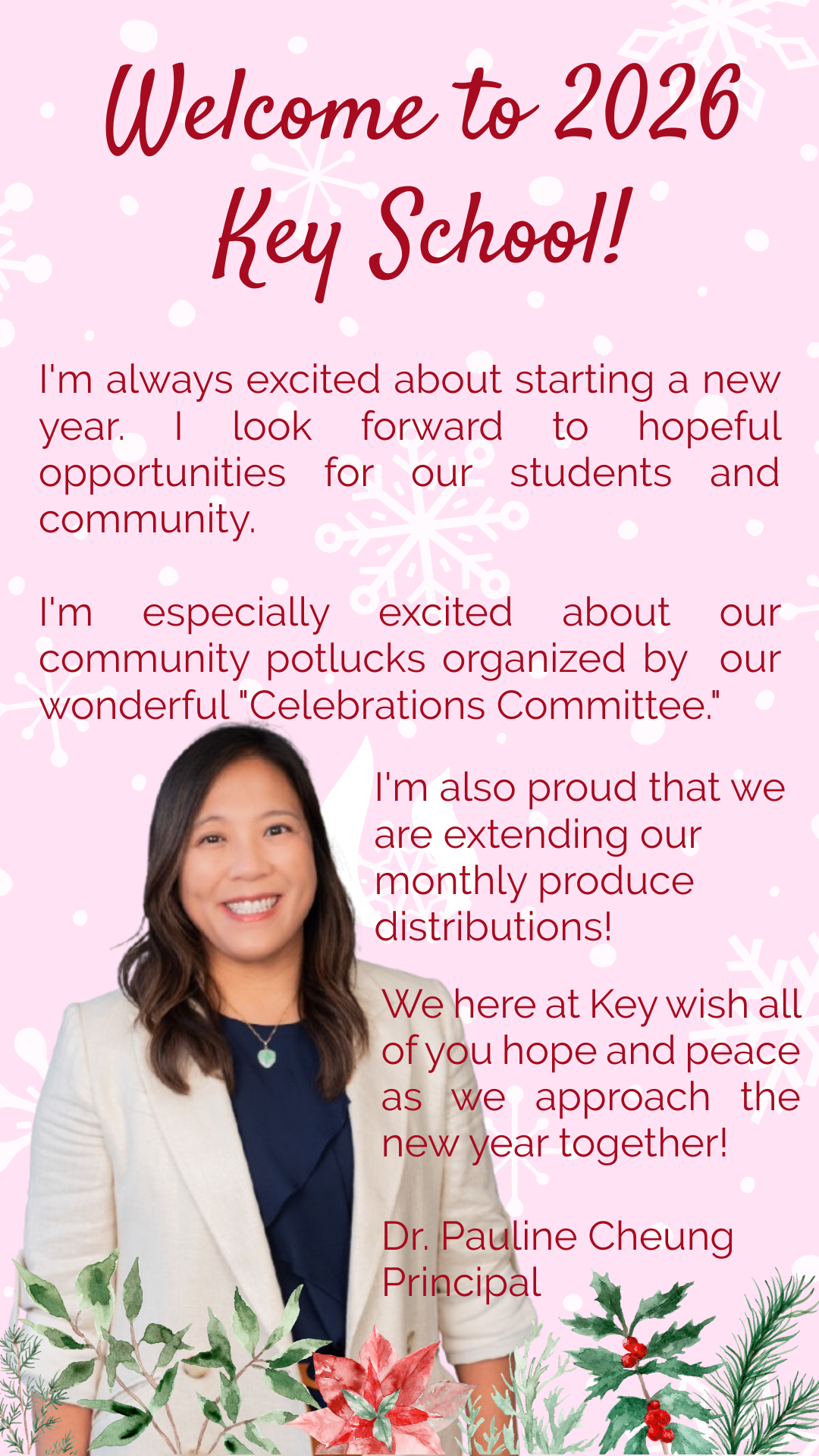 January 2026 principal letter