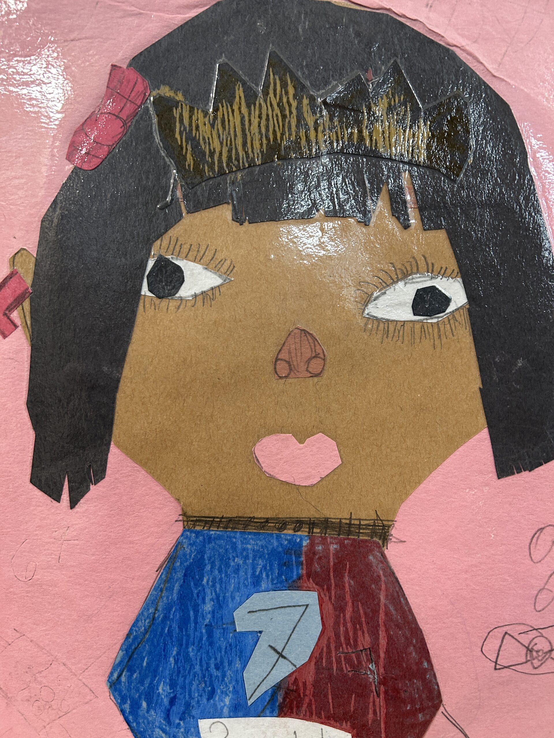 face collages outside of room 16 2025-2026