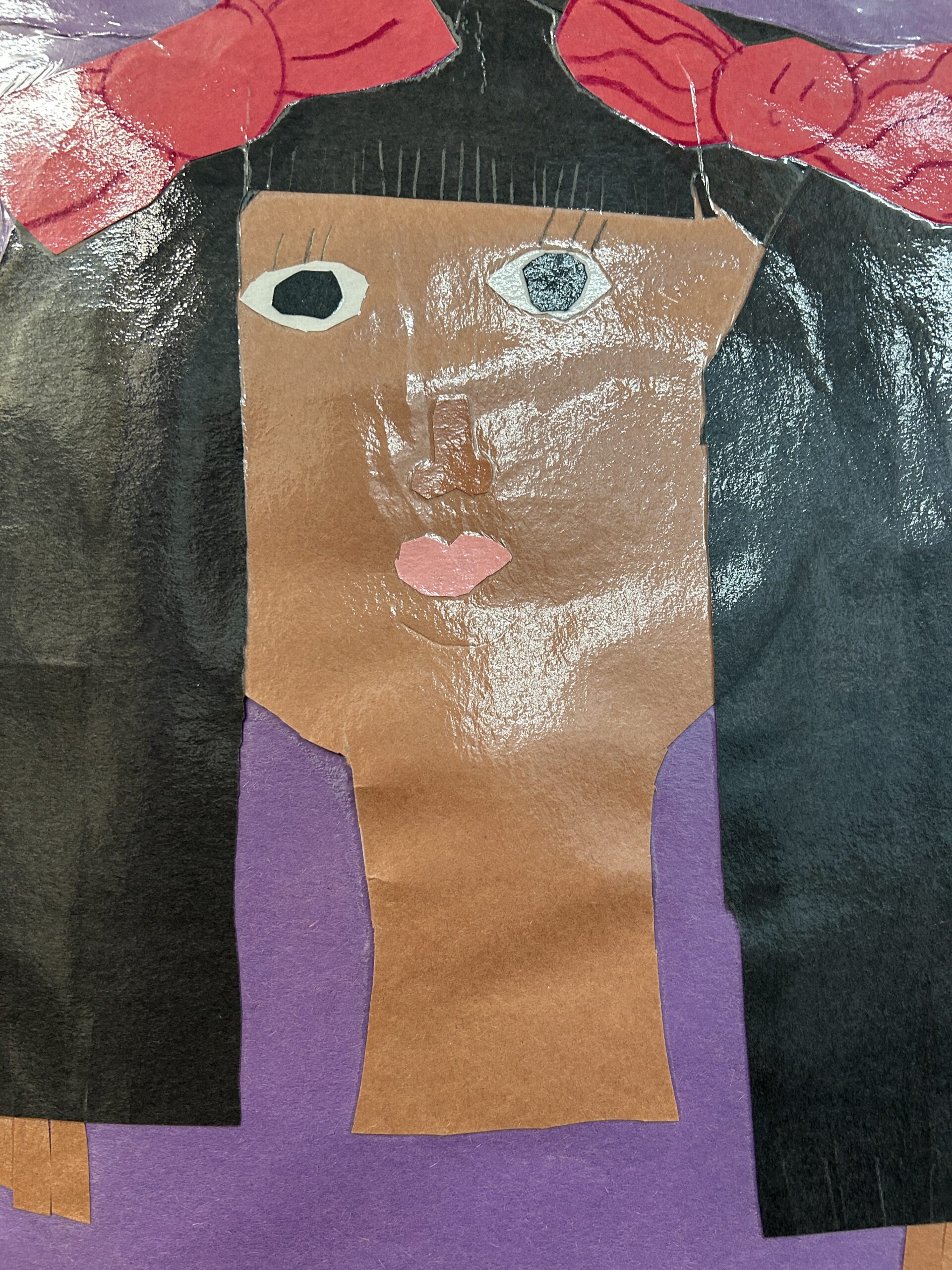 face collages outside of room 16 2025-2026