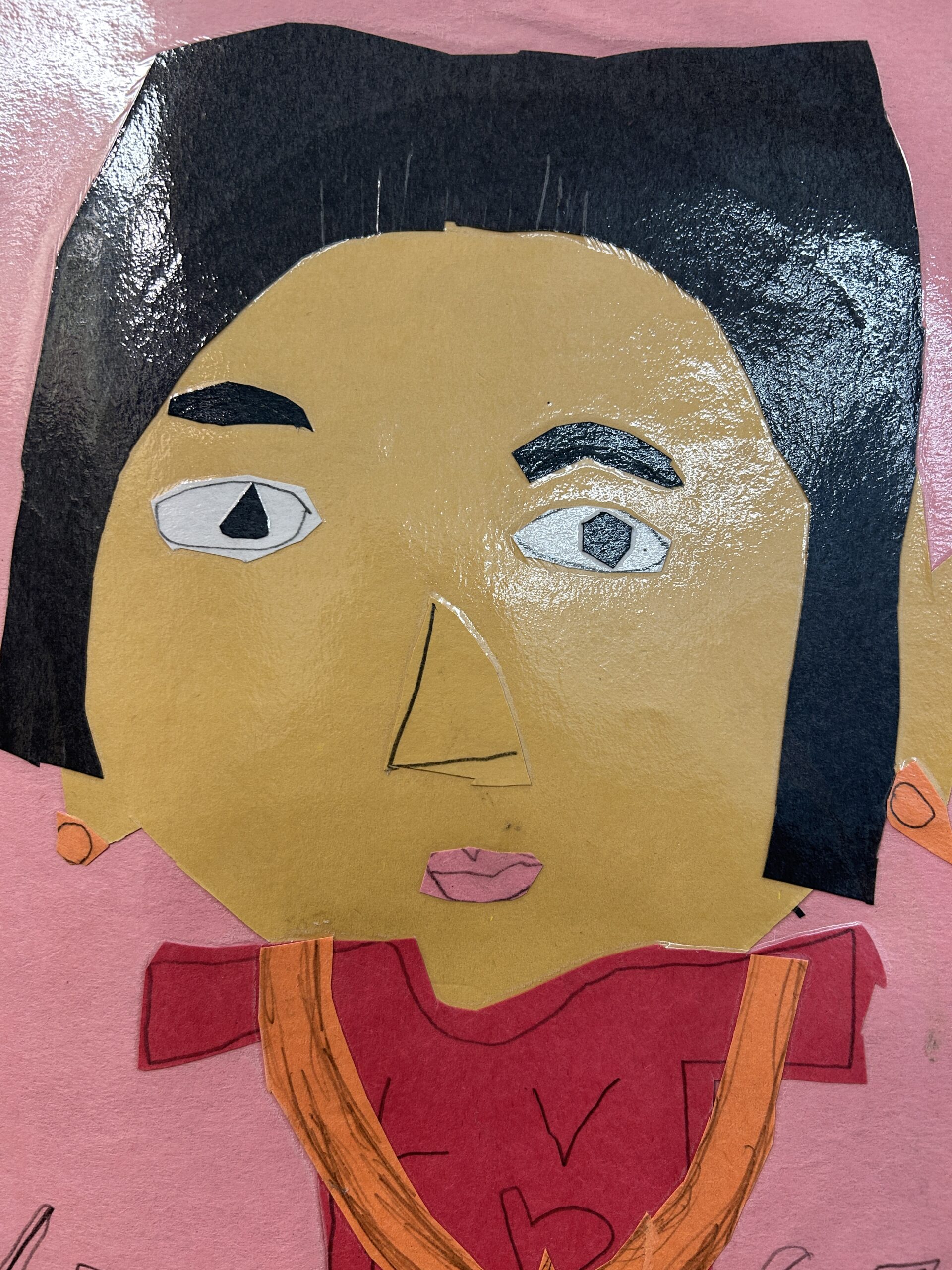 face collages outside of room 16 2025-2026
