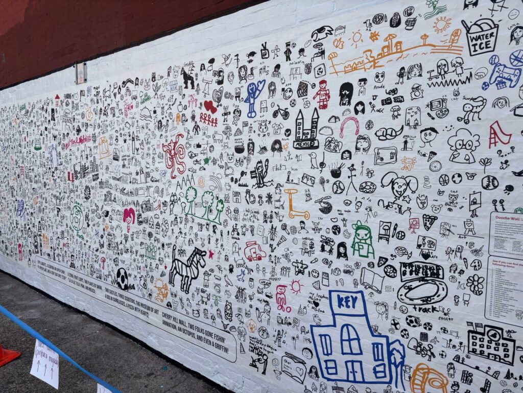 Key Annuak Art Show with mural